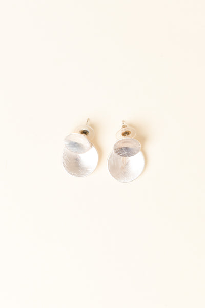 Kerra Silver Circle Drop Earrings