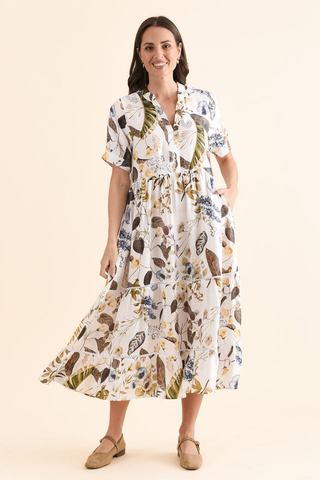 Keziah Green Garden Pocket Dress,Full Body,Brunette model,alt text|model:MJ image 6