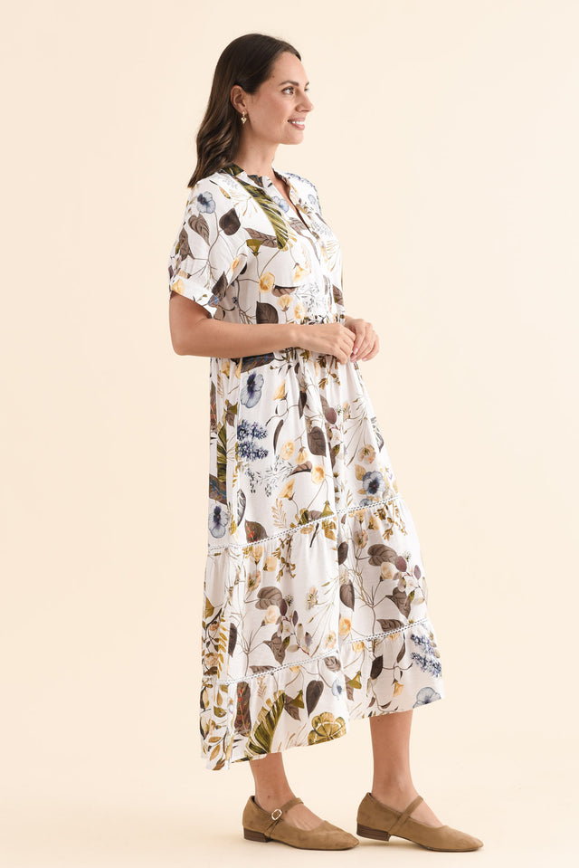 Keziah Green Garden Pocket Dress,Side,Brunette model,alt text|model:MJ image 3