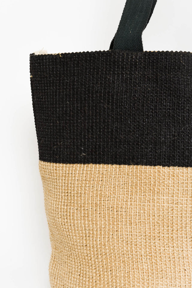 Kierra Slate Jute Tote Bag