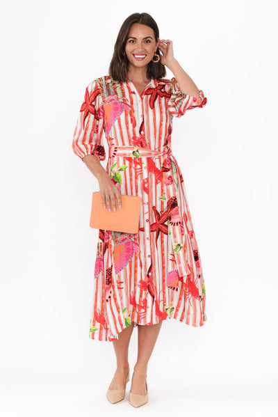 Kimma Red Sea Shirt Dress