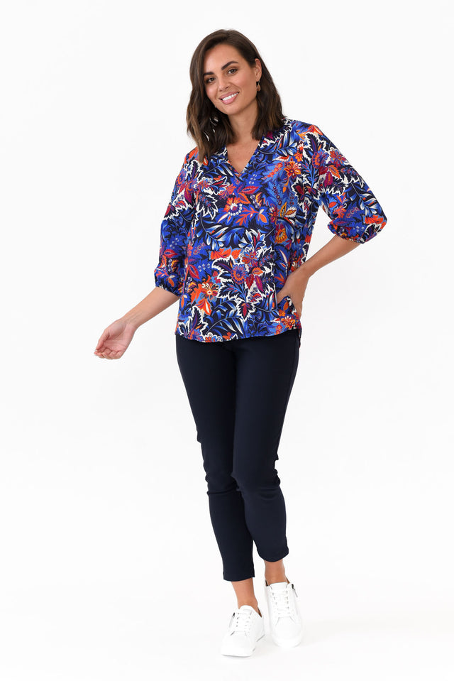 Olympia Navy Straight 7/8 Pants