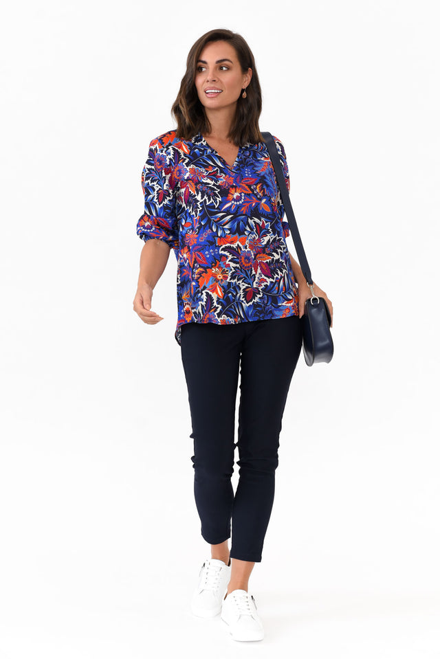 Olympia Navy Straight 7/8 Pants