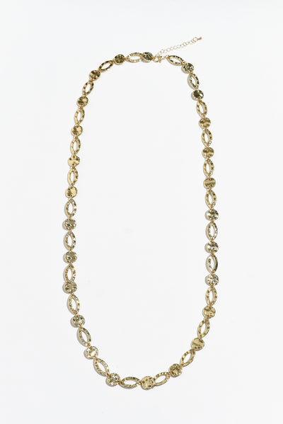 Kirra Gold Disc Ring Link Necklace