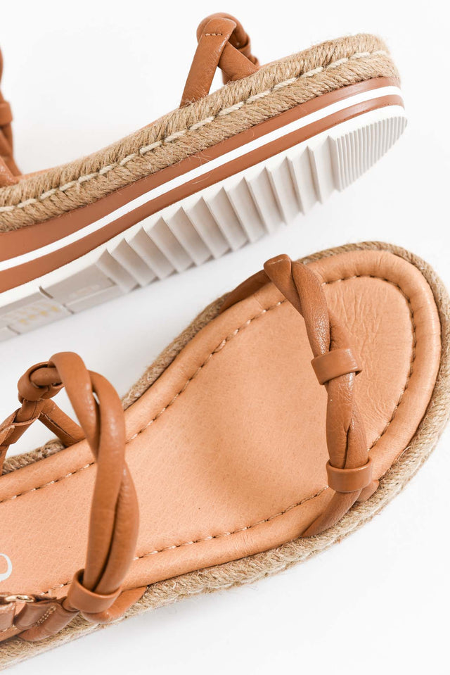 Kirra Tan Leather Platform Sandal image 4