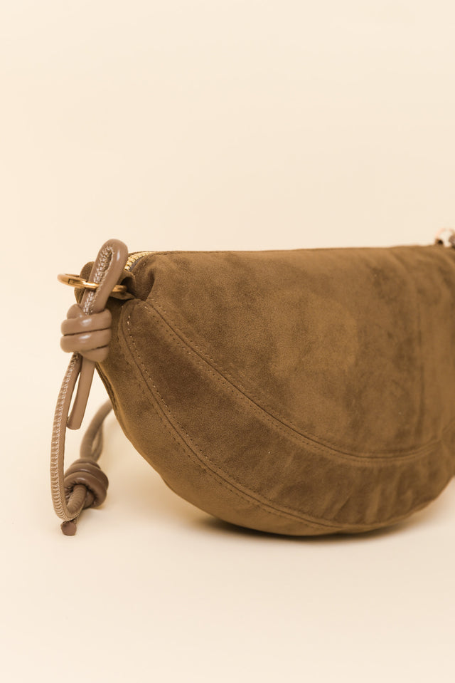 Kirsten Mocha Faux Suede Crossbody Bag image 3