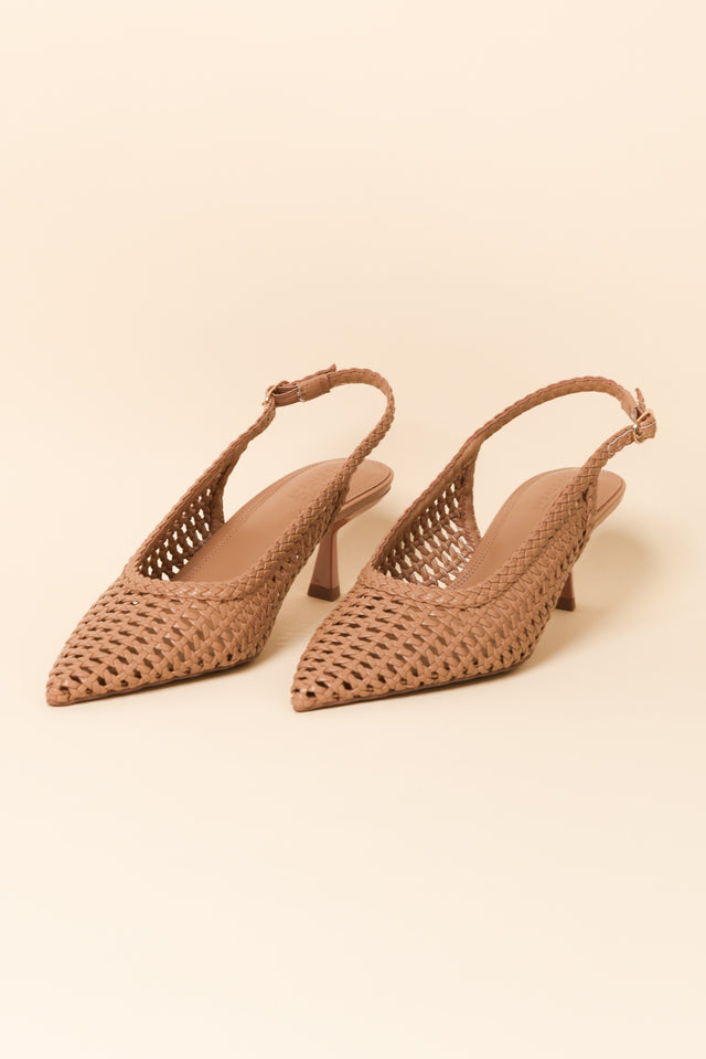 Koscuszkio Tan Leather Woven Heel image 3