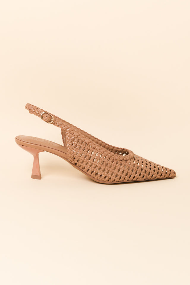 Koscuszkio Tan Leather Woven Heel