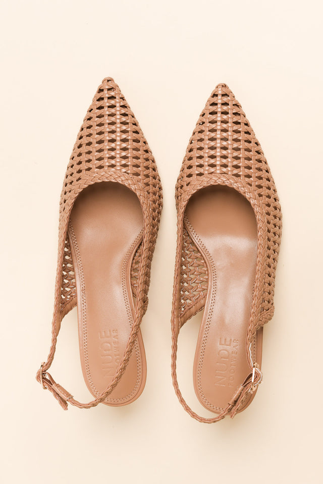 Koscuszkio Tan Leather Woven Heel image 5