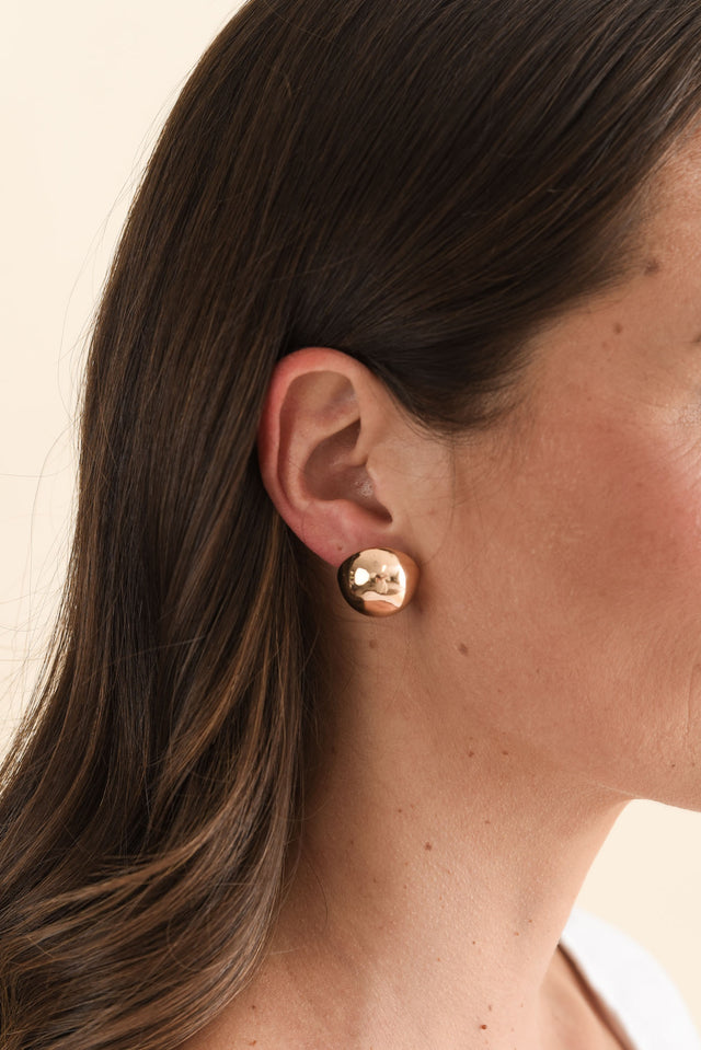 Kula Gold Dome Stud Earrings