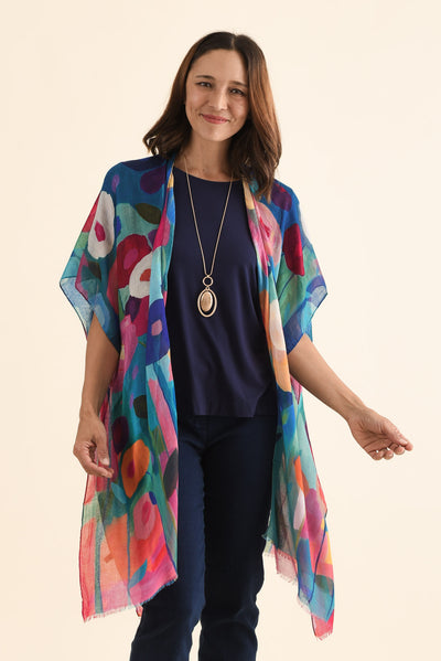 Kyle Blue Floral Kimono