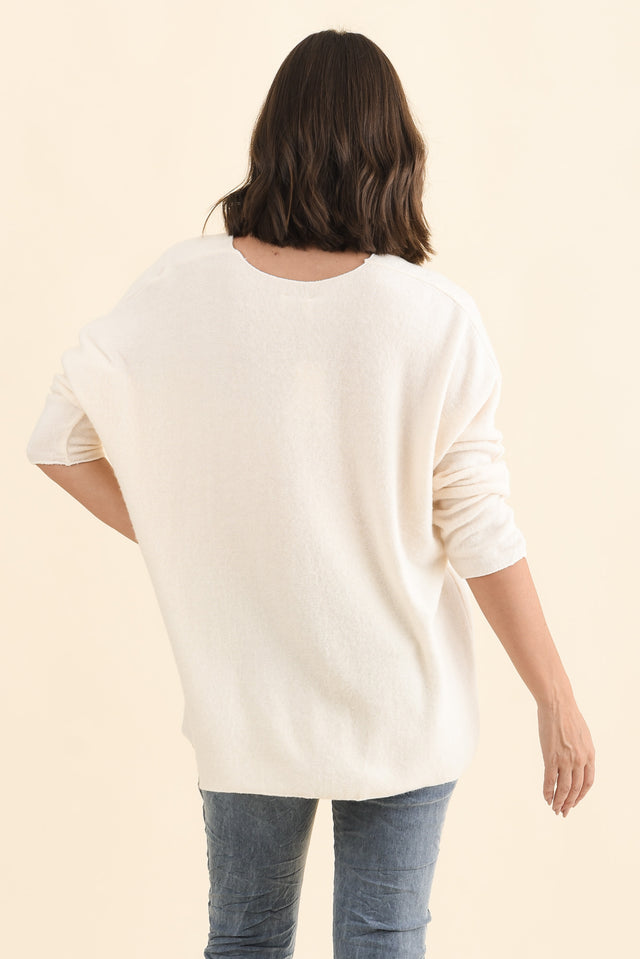 Lakin Cream Knit Jumper image 5