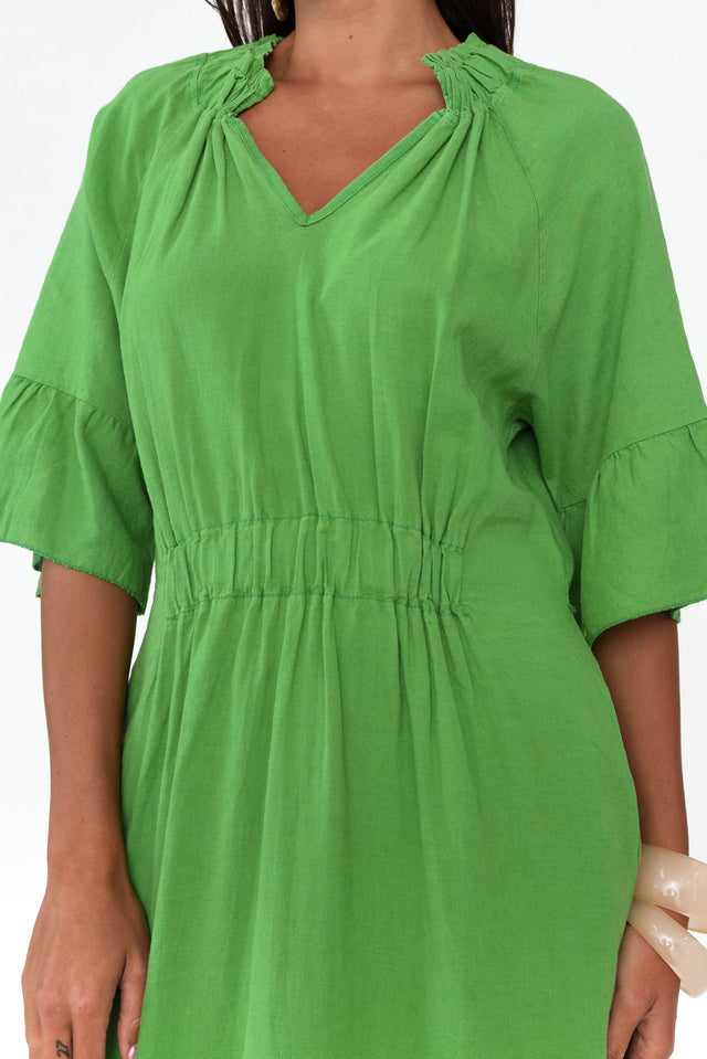 Larentia Green Linen Gathered Dress