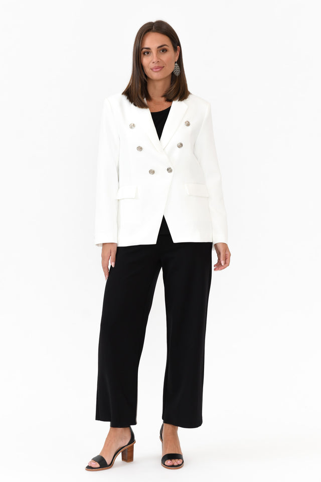 Lauren White Double Breasted Blazer