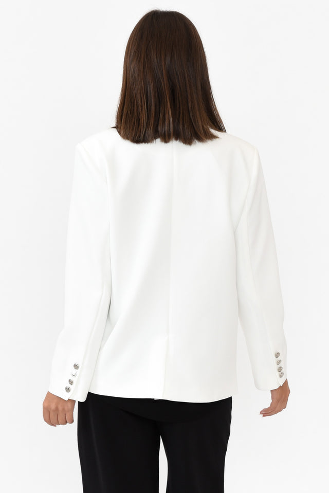 Lauren White Double Breasted Blazer