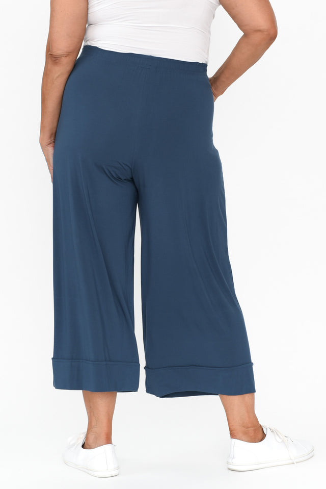 Lena Deep Blue Micro Modal Resort Pants image 10