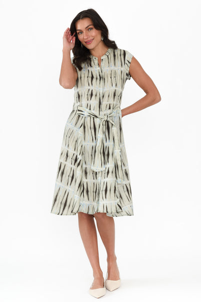 Lennon Fine Knitted Dress Dusty Green