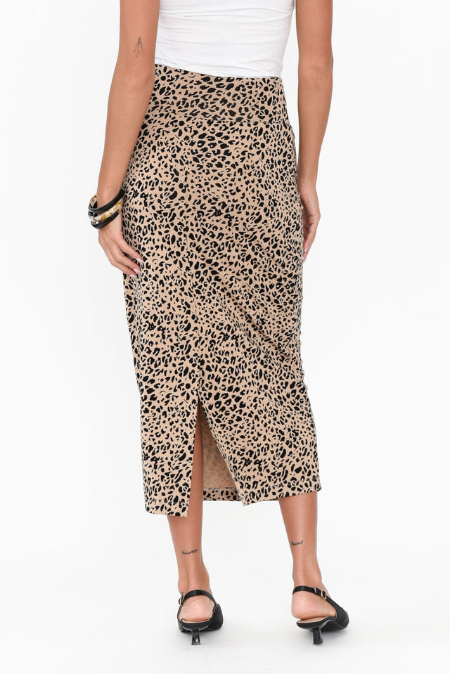 Leopard Bamboo Maxi Tube Skirt image 4