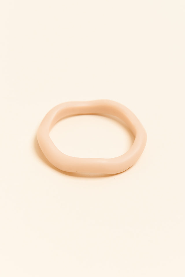 Lia Cream Resin Wave Bangle image 2