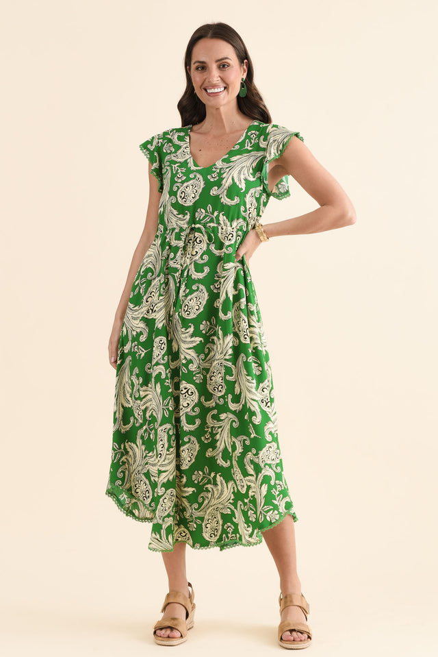Libby Green Foliage Midi Dress image 6