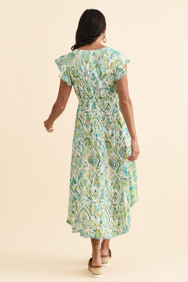 Libby Green Mosaic Midi Dress,Brunette model,alt text|model:Brontie image 5