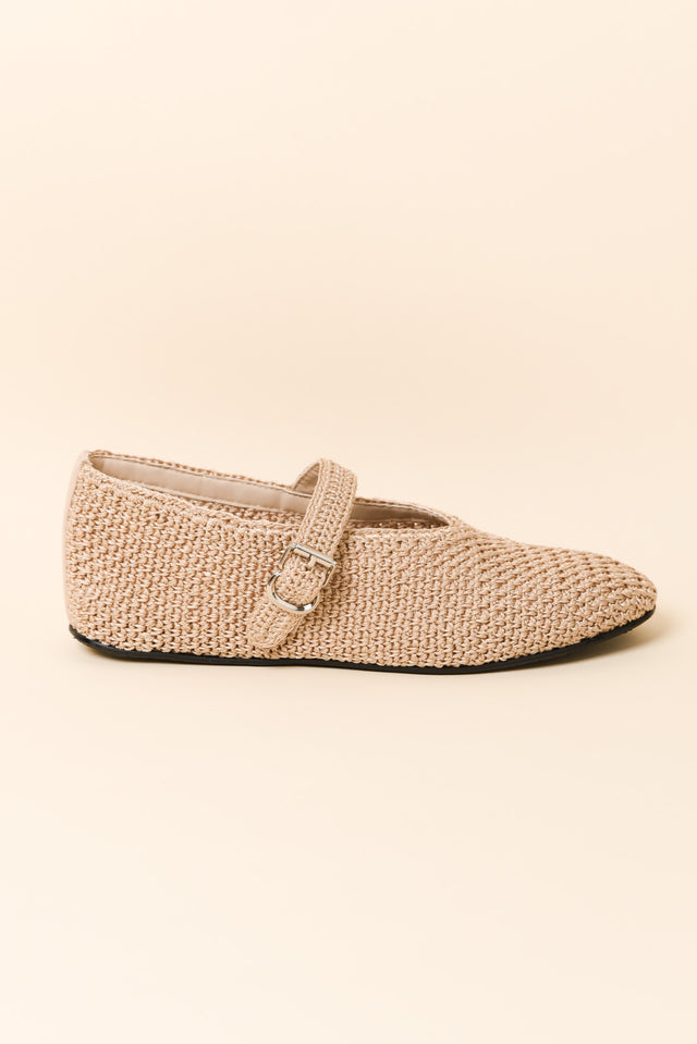 Lille Natural Raffia Ballet Flat