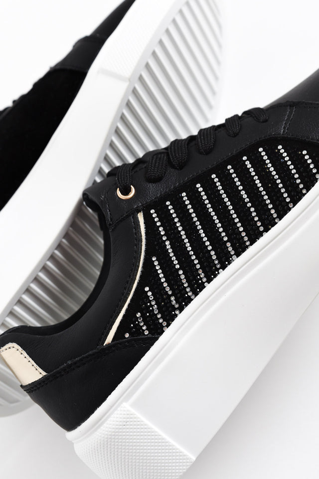 Limo Black Stripe Leather Sneaker image 3