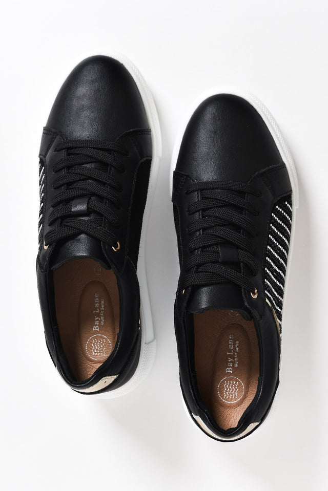 Limo Black Stripe Leather Sneaker image 5