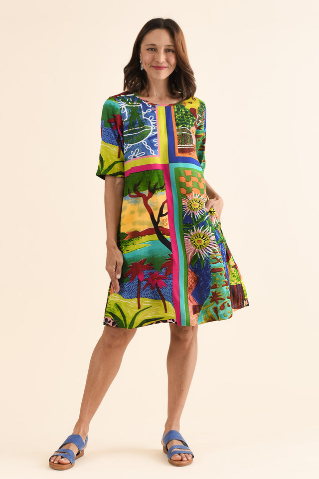 Lincoln Green Meadow Pocket Dress,Full Body,Brunette model,alt text|model:Cara image 6
