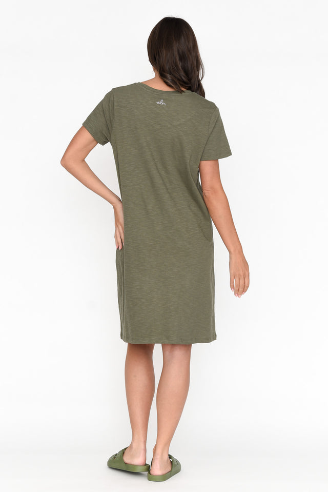 Linden Khaki Cotton Tee Dress
