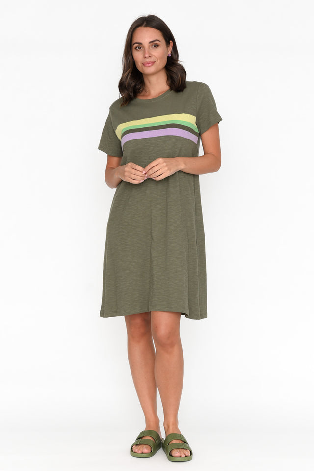 Linden Khaki Cotton Tee Dress