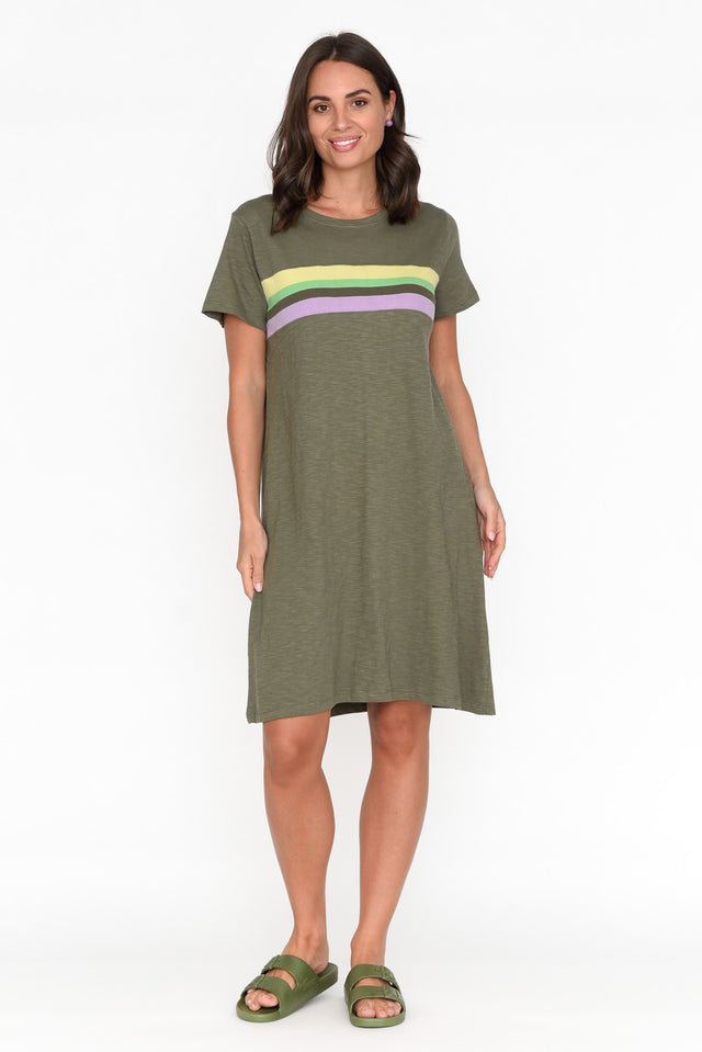 Linden Khaki Cotton Tee Dress