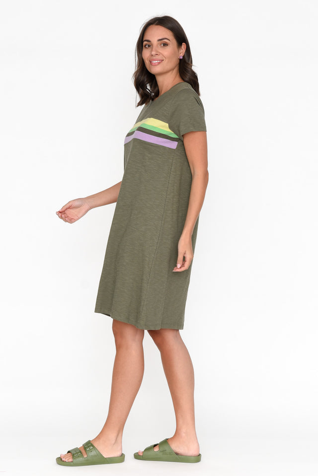 Linden Khaki Cotton Tee Dress
