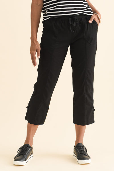 Lindsay Black 7/8 Cargo Pants
