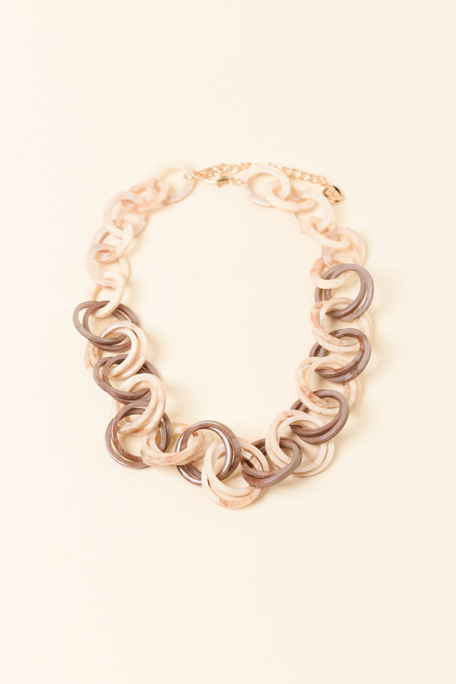 Lionel Natural Marble Link Necklace