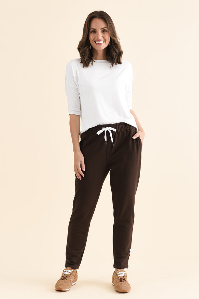Lobby Chocolate Cotton Relaxed Sweatpants image 6