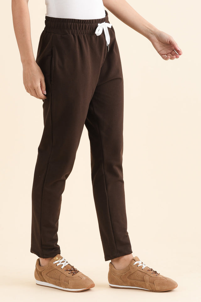 Lobby Chocolate Cotton Relaxed Sweatpants image 3