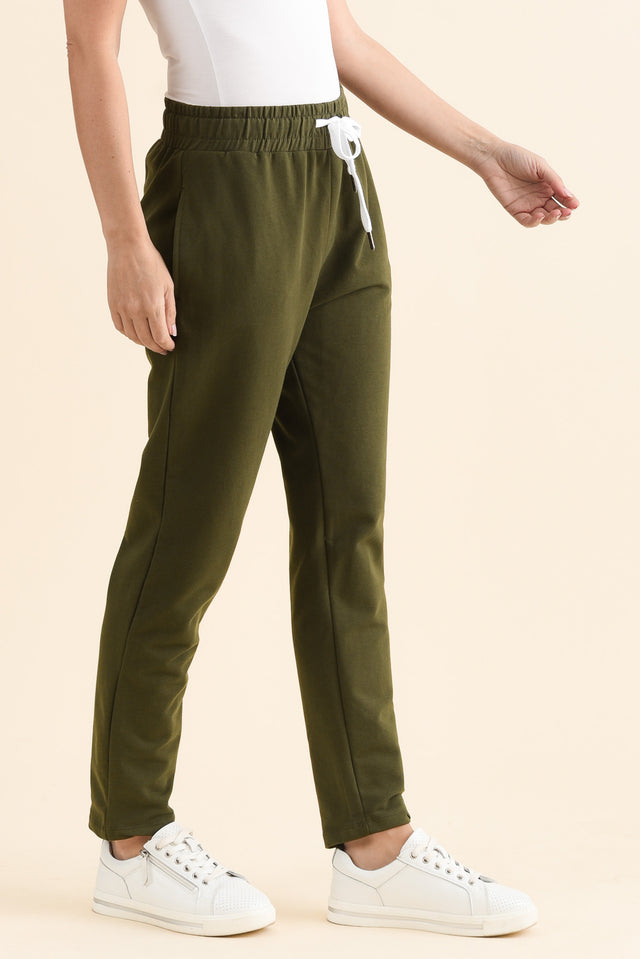 Lobby Dark Khaki Cotton Relaxed Sweatpants image 3