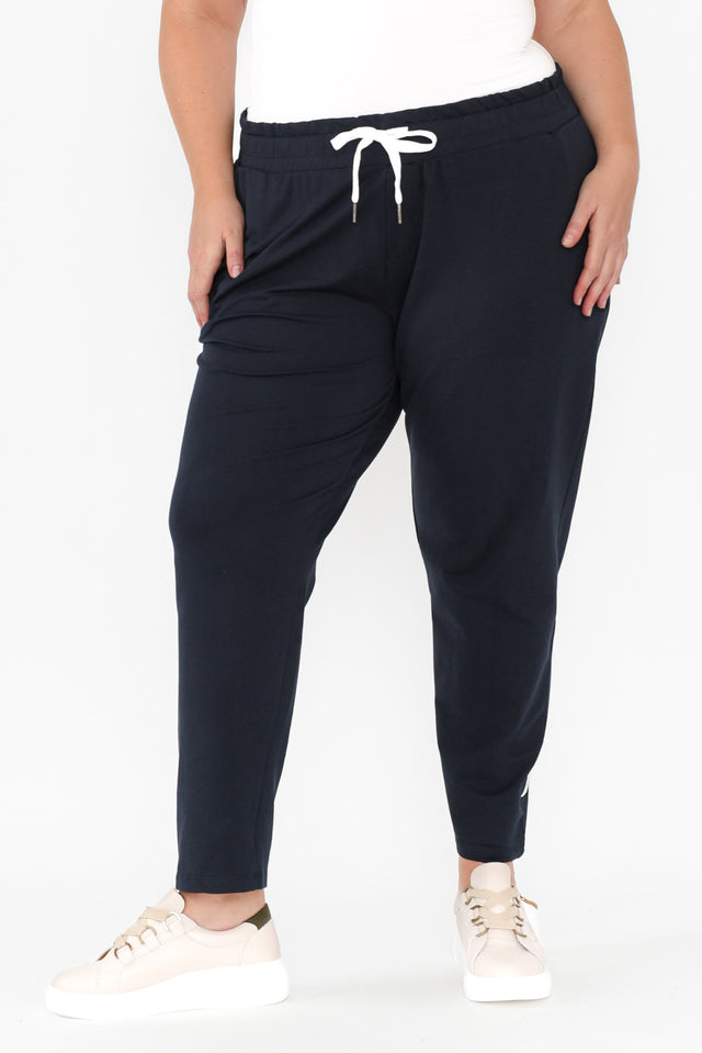 Lobby Navy Cotton Relaxed Sweatpants,Blonde model,plus-size,curve-bottoms,plus-size-Pants,plus-size-winter-clothing,alt text|model:Caitlin image 9