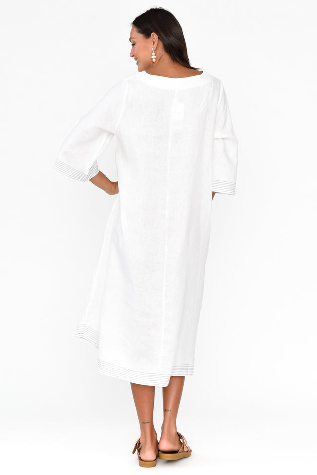 Lolita White Linen Pocket Dress