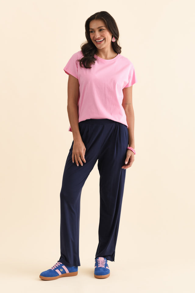 Lopez Navy Pocket Pants,Brunette model,alt text|model:Brontie image 4