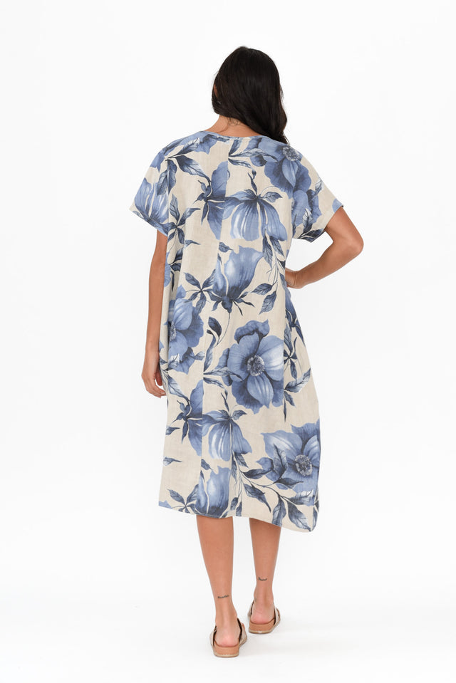 Louisiana Taupe Floral Button Dress,Brunette model,alt text|model:Brontie image 5