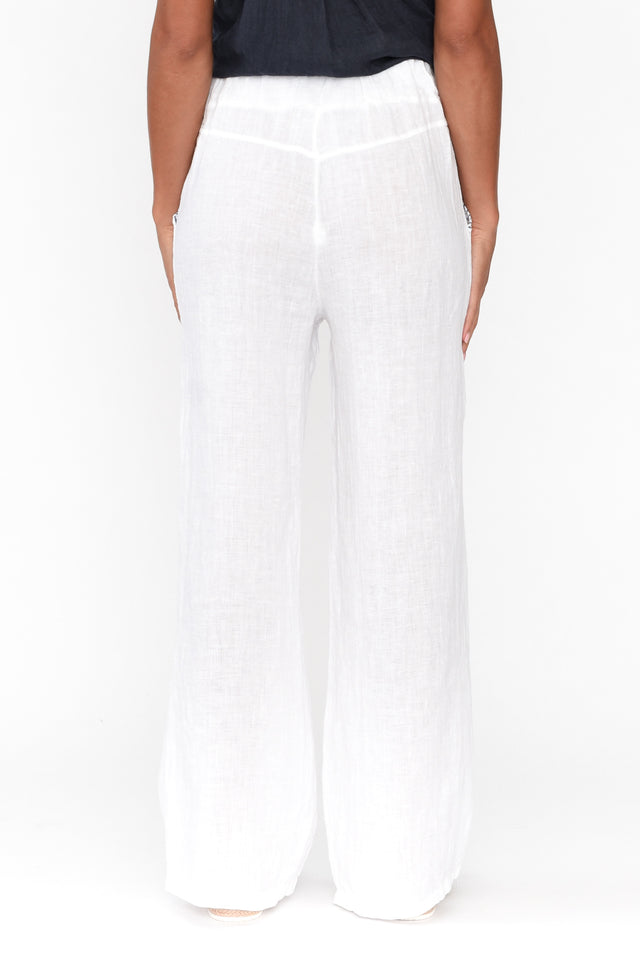 Lundy White Trim Linen Pants image 4