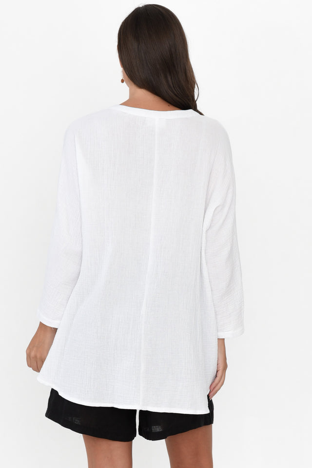 Lurline White Cotton Shirt image 5