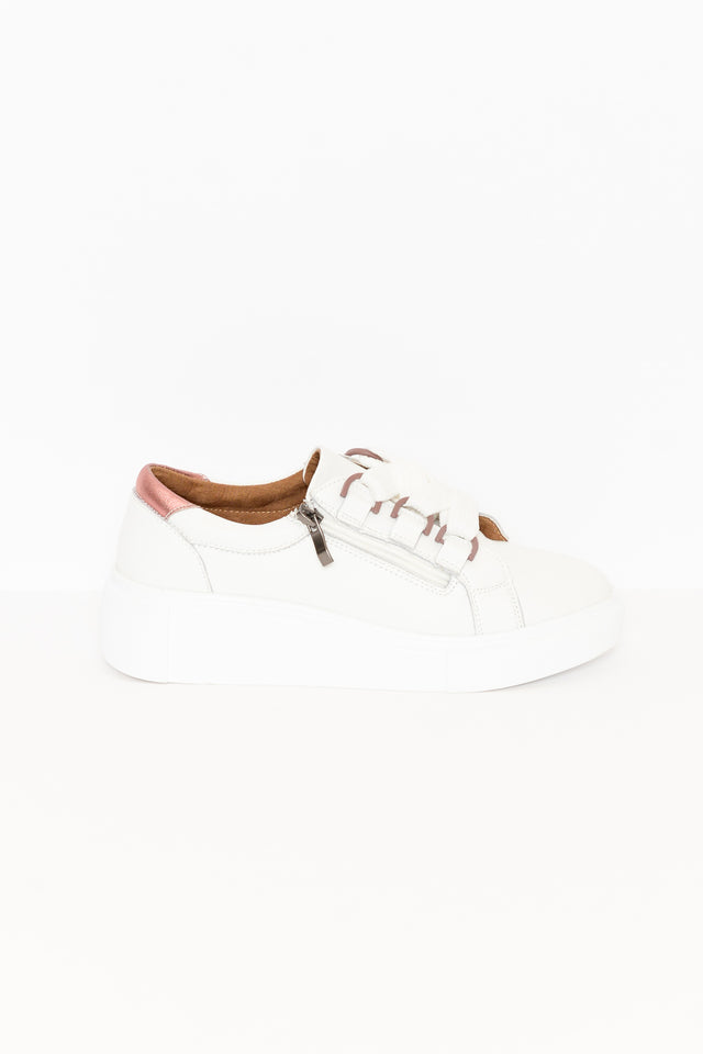 Luxe White Leather Sneaker image 5