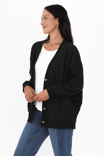 Beatrice Cotton Cardigan Black
