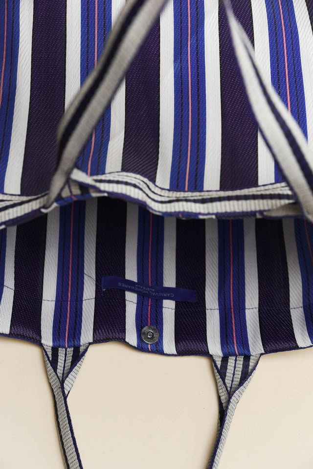 Lyndal Blue Stripe Large Tote Bag image 4