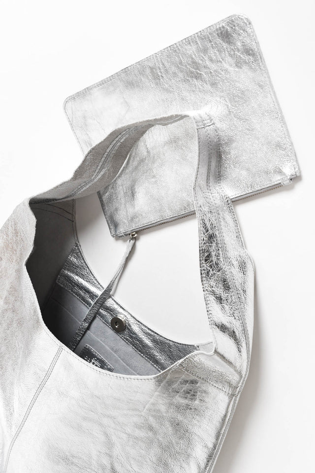 Lynx Silver Metallic Shoulder Bag image 2