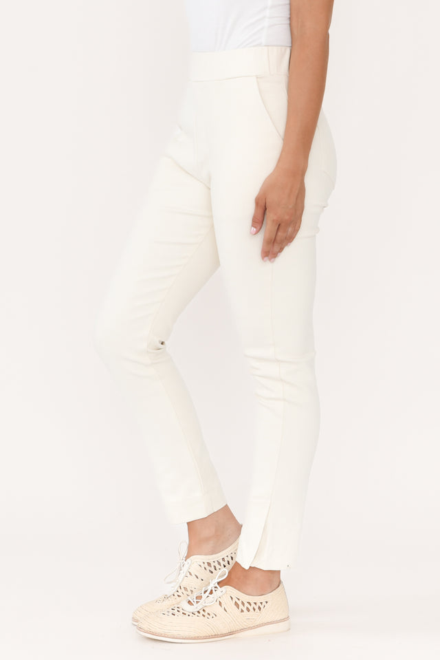 Eclipse Cream Cotton Stretch Pants image 5