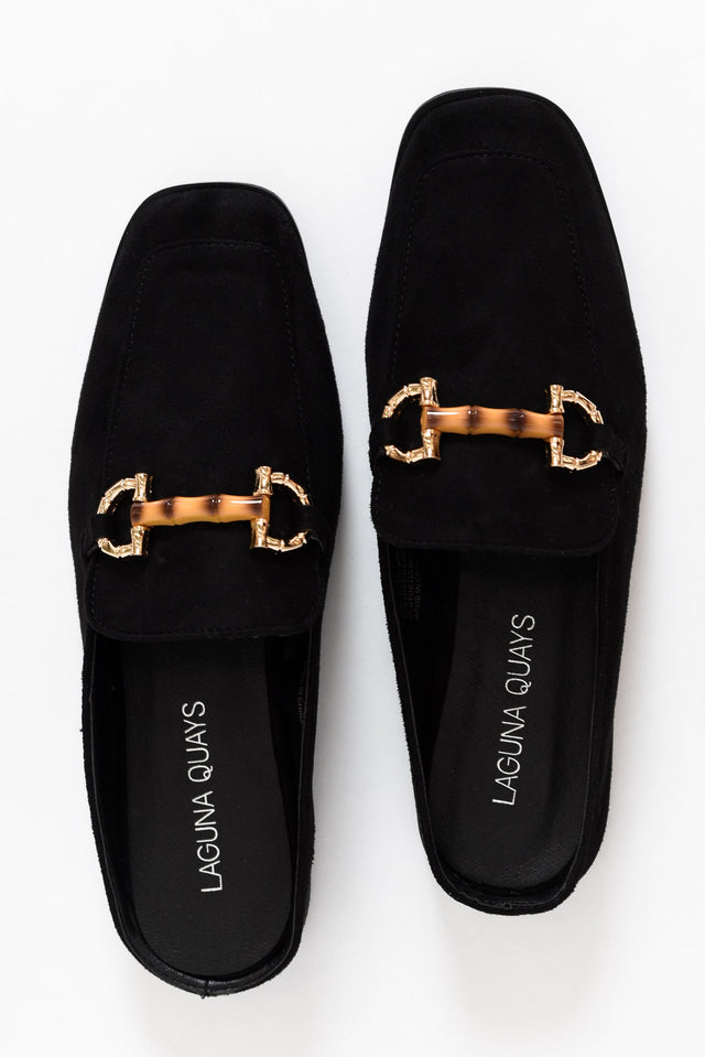 Mab Black Buckle Mule